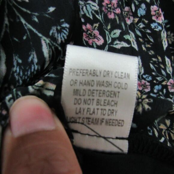 NEW Love Stitch Women Medium Floral Print in Black Maxi Dress - Picture 6 of 6